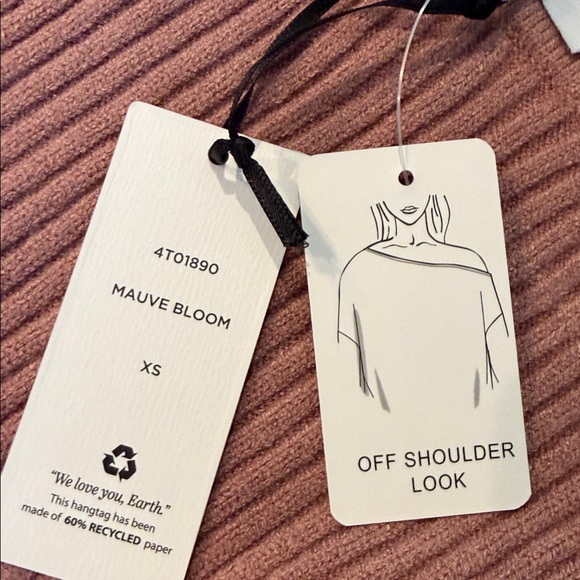 Pink Rose Ribbed Knit Wide Leg Set in Mauve Bloom. - Picture 3 of 7